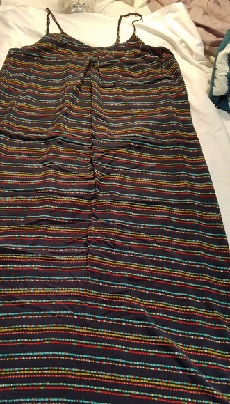 Maxi dress with spaghetti straps and cute print - Picture 3 of 6